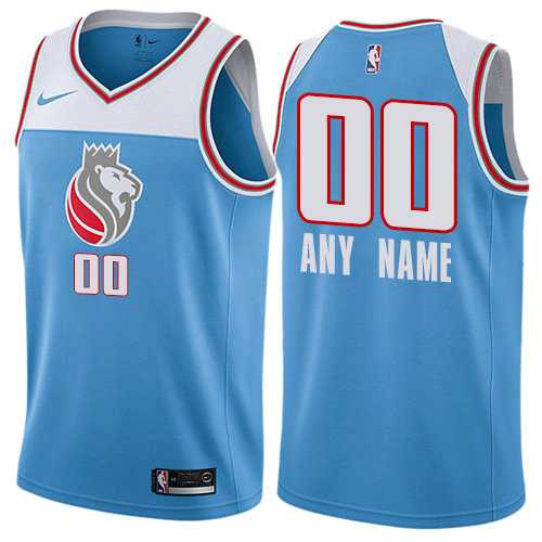 Men & Youth Customized Sacramento Kings Blue Nike City Edition Jersey